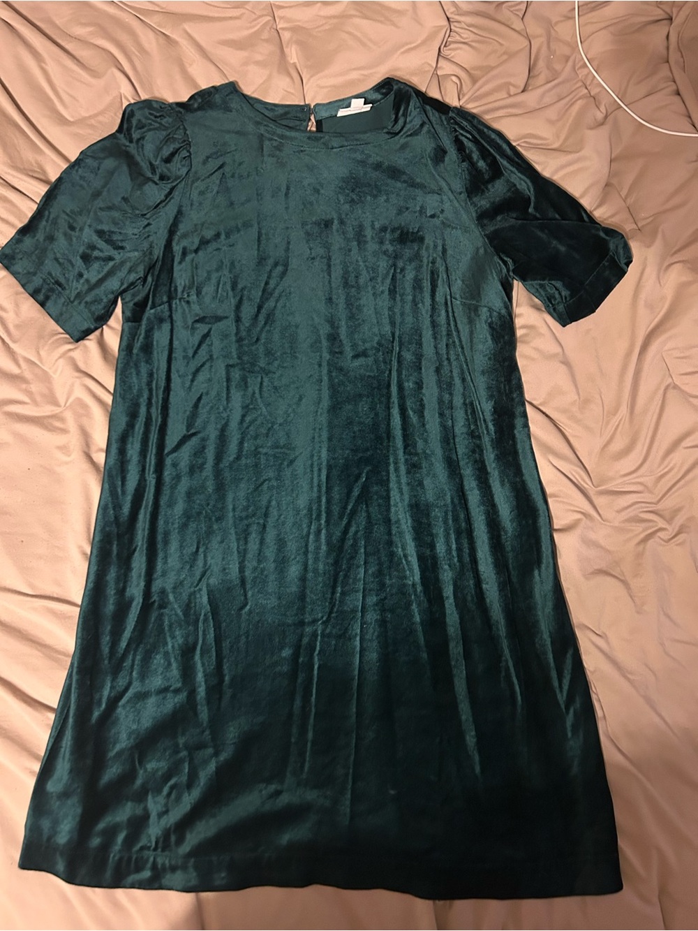 J Jill Emerald Green Velvet Shift Dress